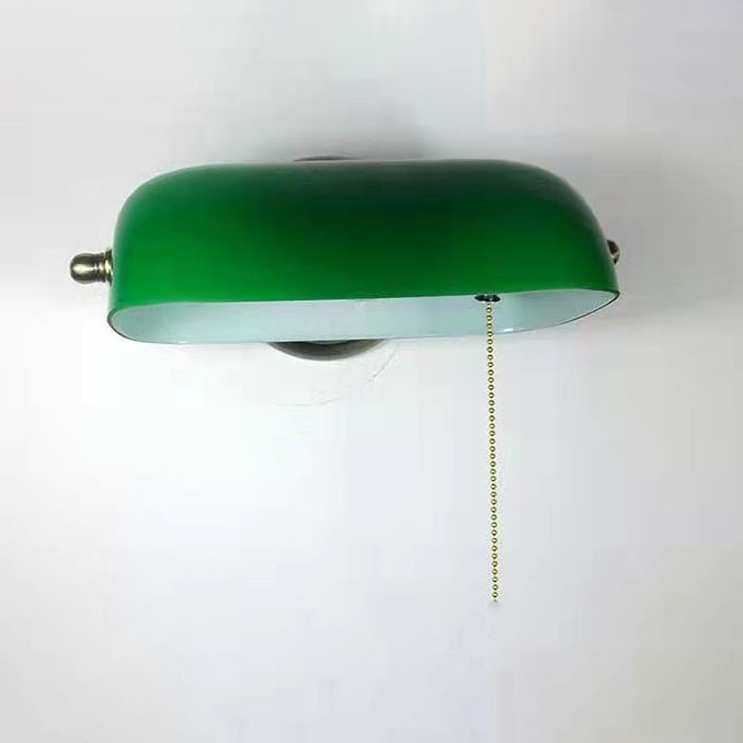 Traditional Vintage Glass Iron Round Zipper Wall Sconce