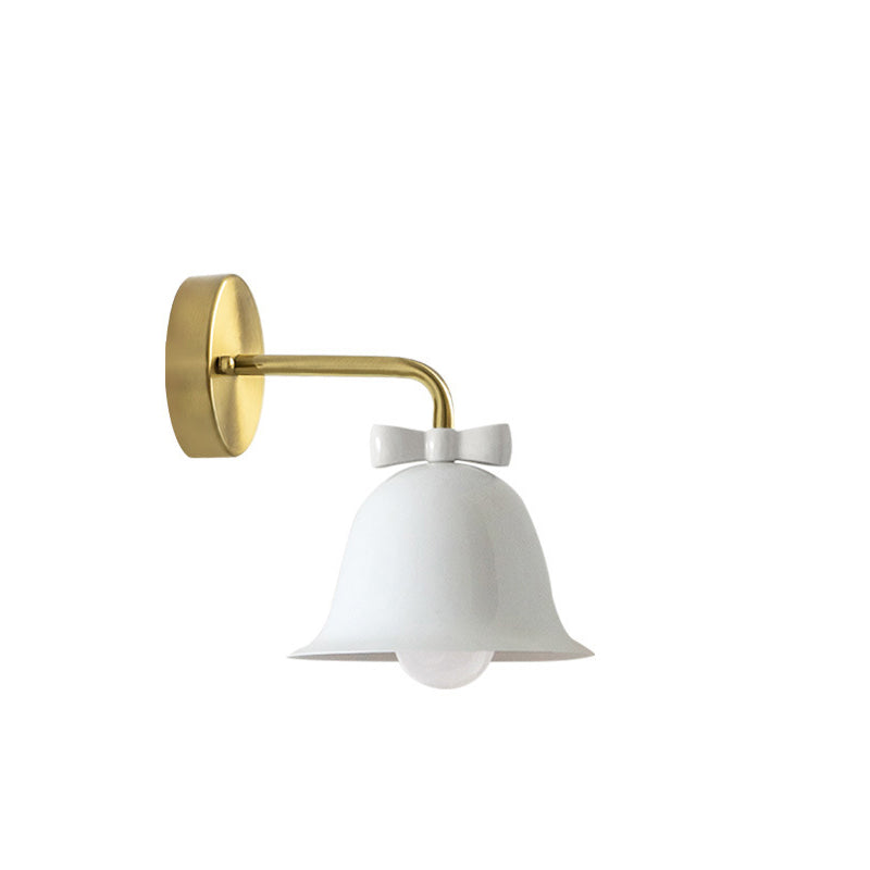 Traditional French Bell Butterfly Round Iron Wall Sconce