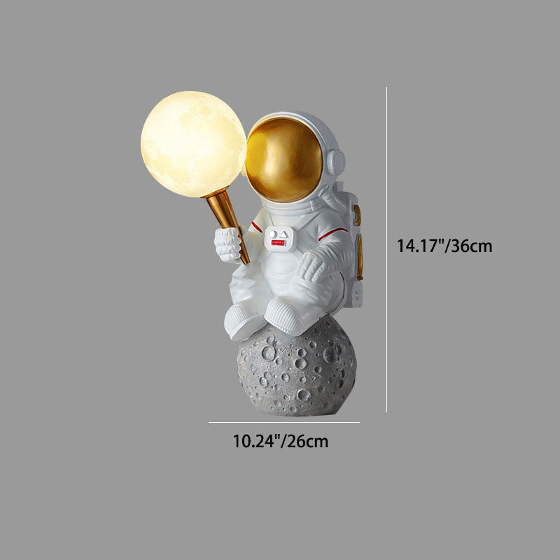 Modern Cartoon Astronaut Wall Sconce 1-Light Wall Sconce