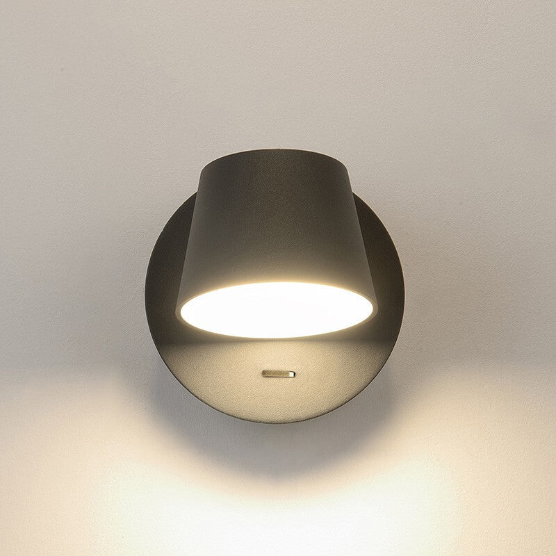 Modern Minimalist Dome Frosted Rotatable LED Reading Wall Sconce
