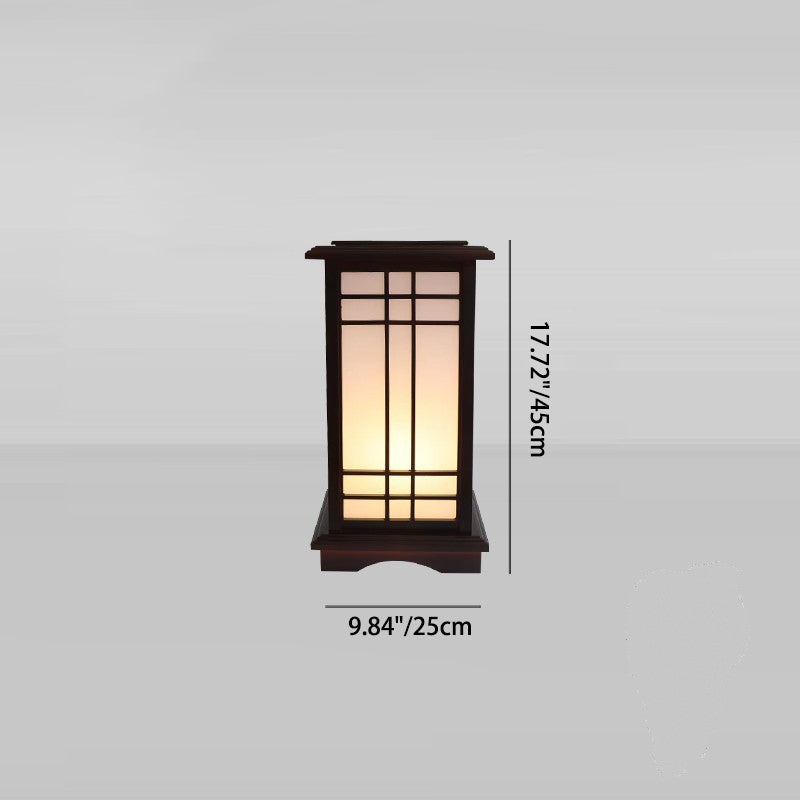 Traditional Chinese Walnut Arc Floor Lamp