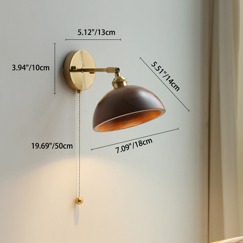 Contemporary Scandinavian Cone Copper 1-Light Wall Sconce