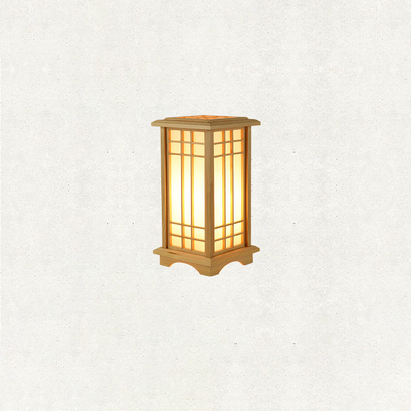 Japanese Natural Wood Floor Lamp
