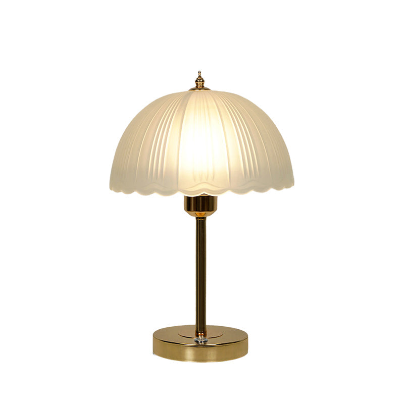 Nordic Iron Glass Dome Petal 1-Light Table Lamp