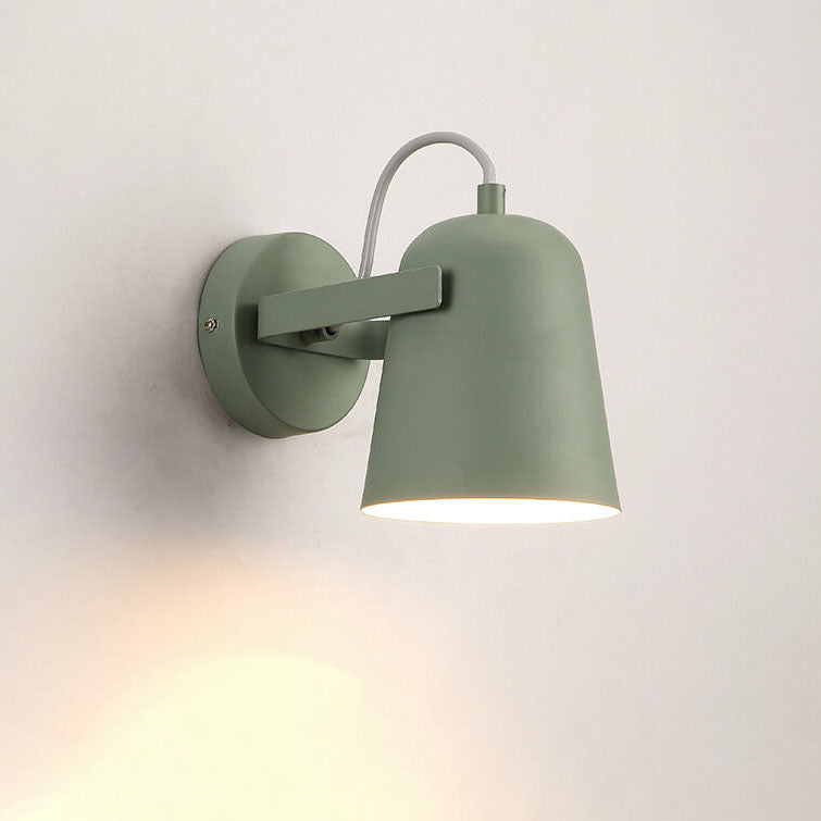 Nordic Macaron Iron Cylinder Dome 1-Light Wall Sconce