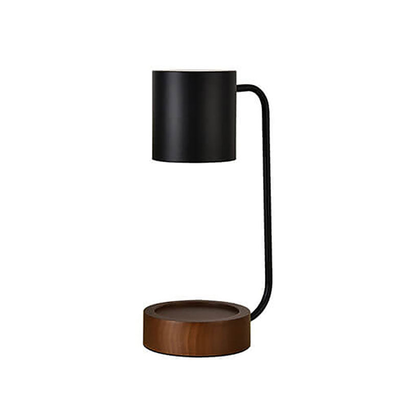 Japanese Minimalist Wood Table Lamp with Timed Table Lamp