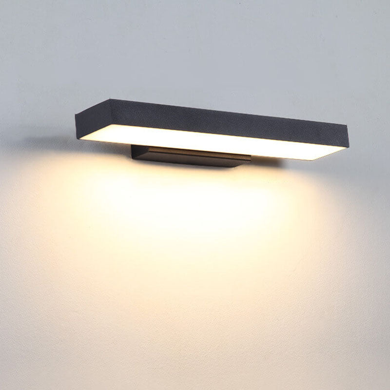 Modern Minimalist Rectangular Flat LED Sensor Wall Sconce