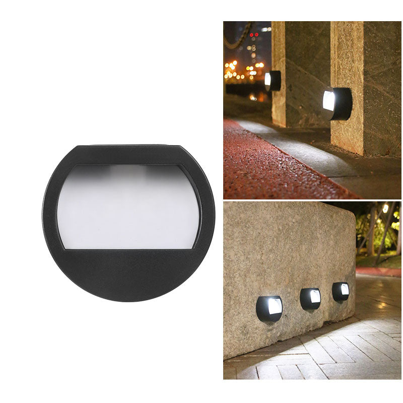 Modern Minimalist Solar LED Outdoor Patio Step Wall Light