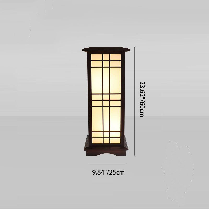 Traditional Chinese Walnut Arc Floor Lamp