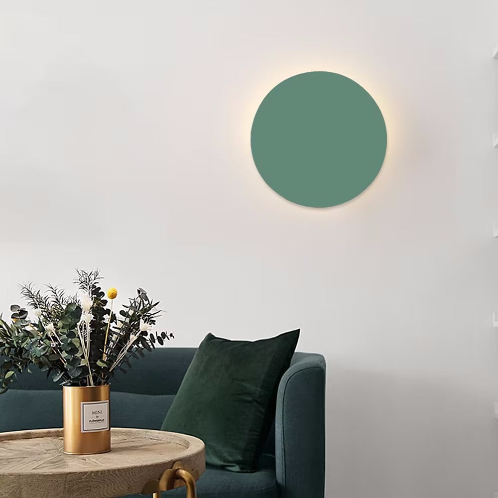 Modern Minimalist Colorful Round Iron LED Wall Sconce