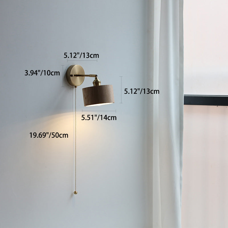 Contemporary Scandinavian Cone Copper 1-Light Wall Sconce