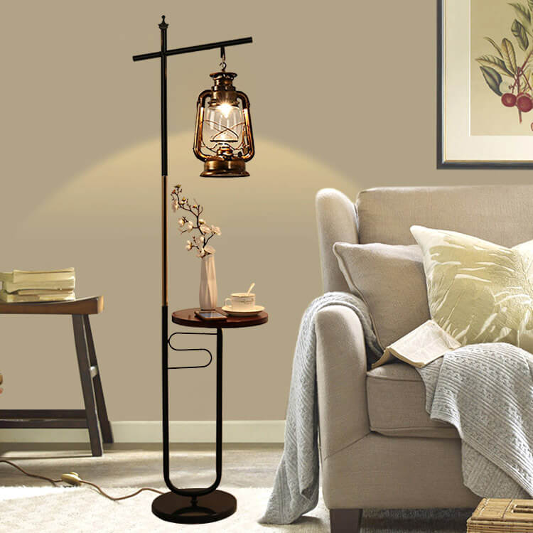 European Black White Floor Lamp