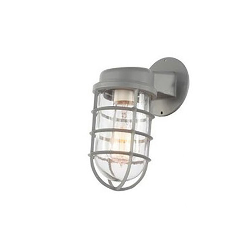 Contemporary Industrial Aluminum Round Cage Wall Sconce