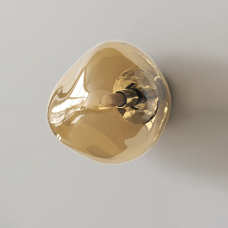 Modern Minimalist Irregular Spherical Glass Wall Sconce