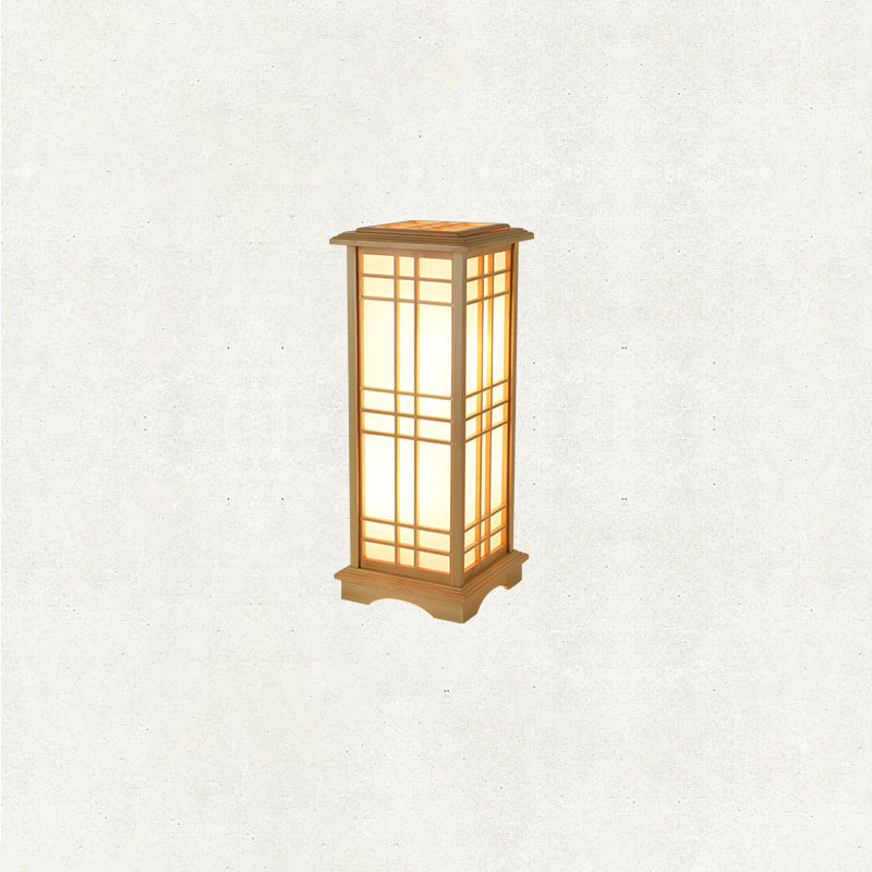Japanese Natural Wood Floor Lamp
