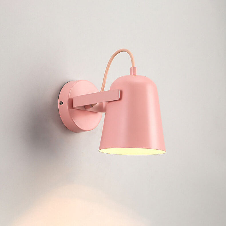 Nordic Macaron Iron Cylinder Dome 1-Light Wall Sconce