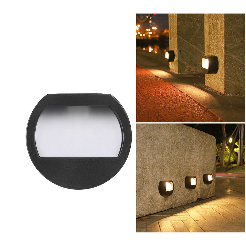 Modern Minimalist Solar LED Outdoor Patio Step Wall Light