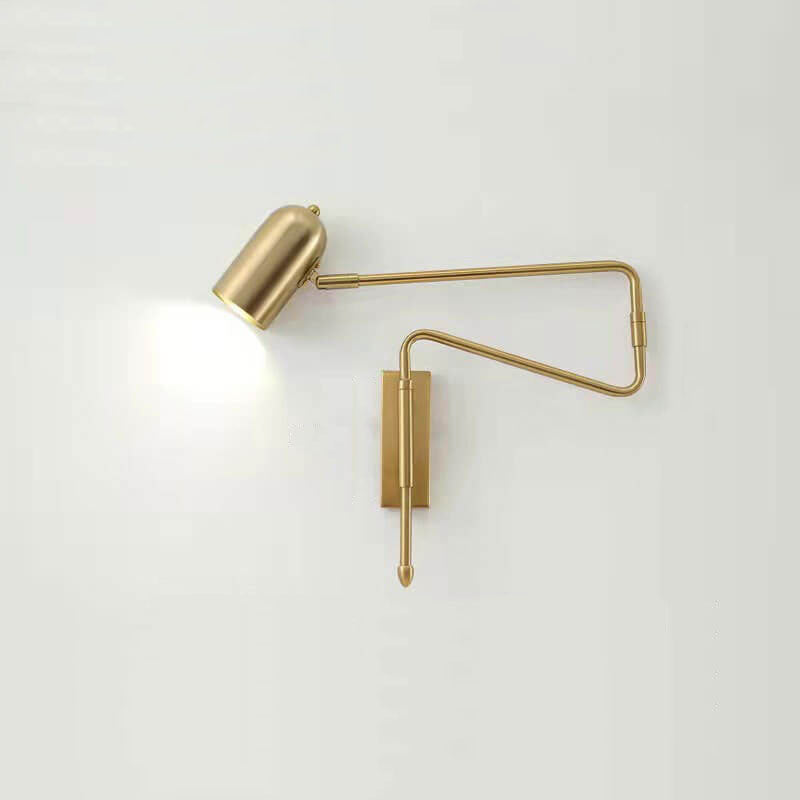 Contemporary Nordic Iron Cylinder Swing Arm Wall Sconce
