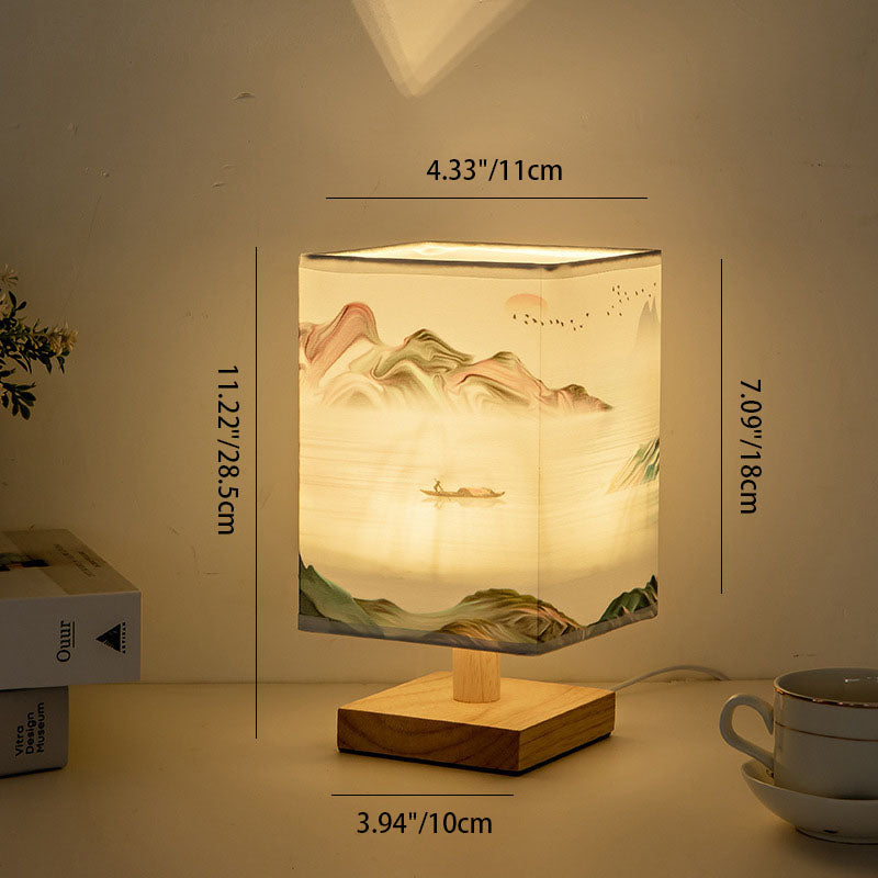 Creative Fabric Square USB LED Table Lamp