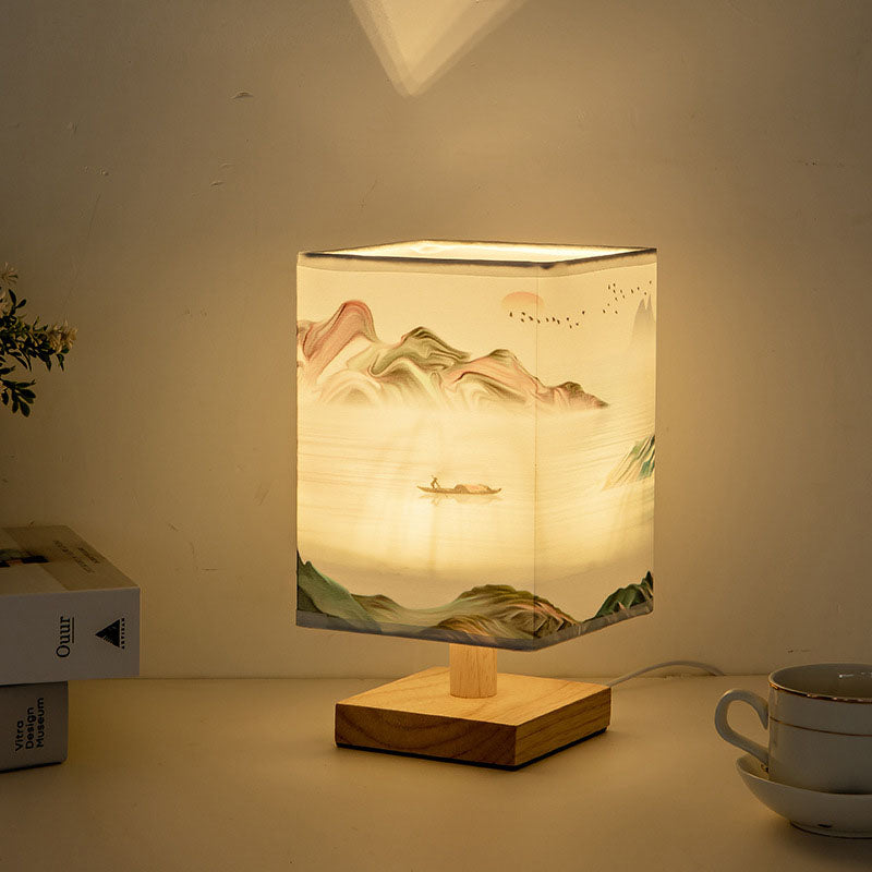 Creative Fabric Square USB LED Table Lamp