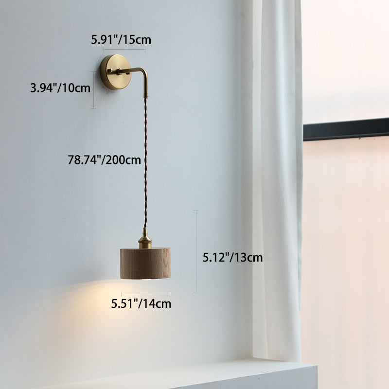 Contemporary Scandinavian Cone Copper 1-Light Wall Sconce