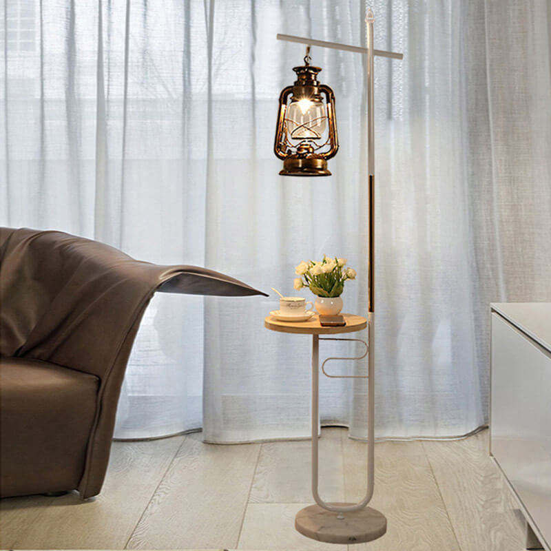 European Black White Floor Lamp