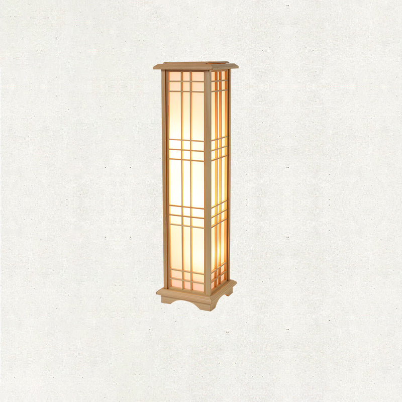Japanese Natural Wood Floor Lamp