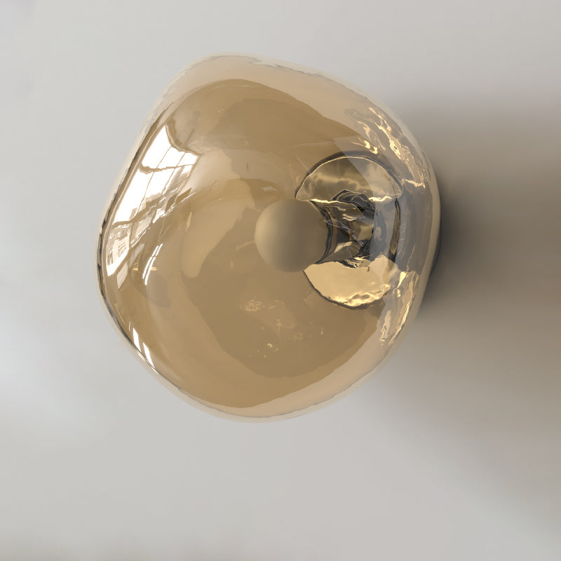 Modern Minimalist Irregular Spherical Glass Wall Sconce