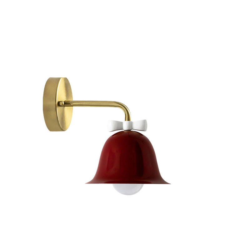 Traditional French Bell Butterfly Round Iron Wall Sconce