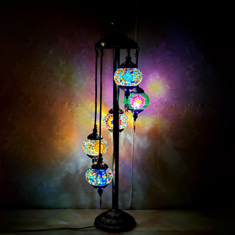 Tiffany Stained Glass 5-Light Floor Lamp