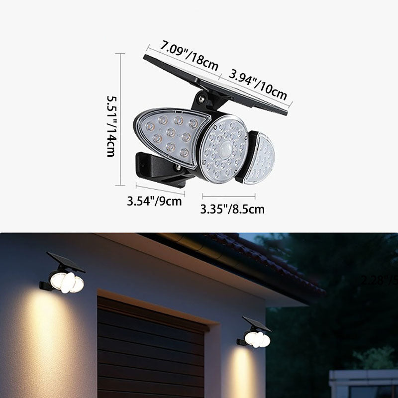 Modern Minimalist Solar Rectangular Trapezoidal Wall Sconce
