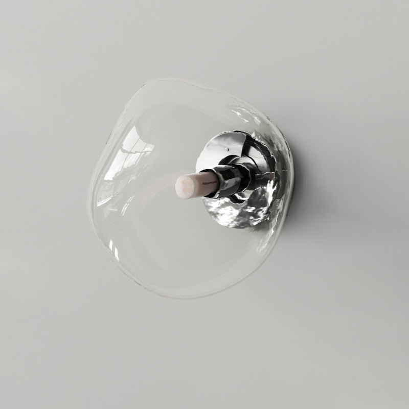 Modern Minimalist Irregular Spherical Glass Wall Sconce