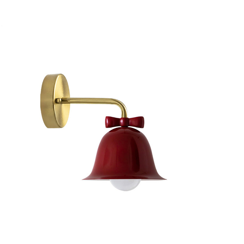 Traditional French Bell Butterfly Round Iron Wall Sconce
