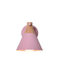 Nordic Solid Wood Macaron Cone Shade 1-Light Wall Sconce