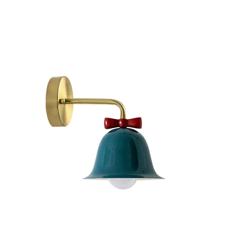 Traditional French Bell Butterfly Round Iron Wall Sconce