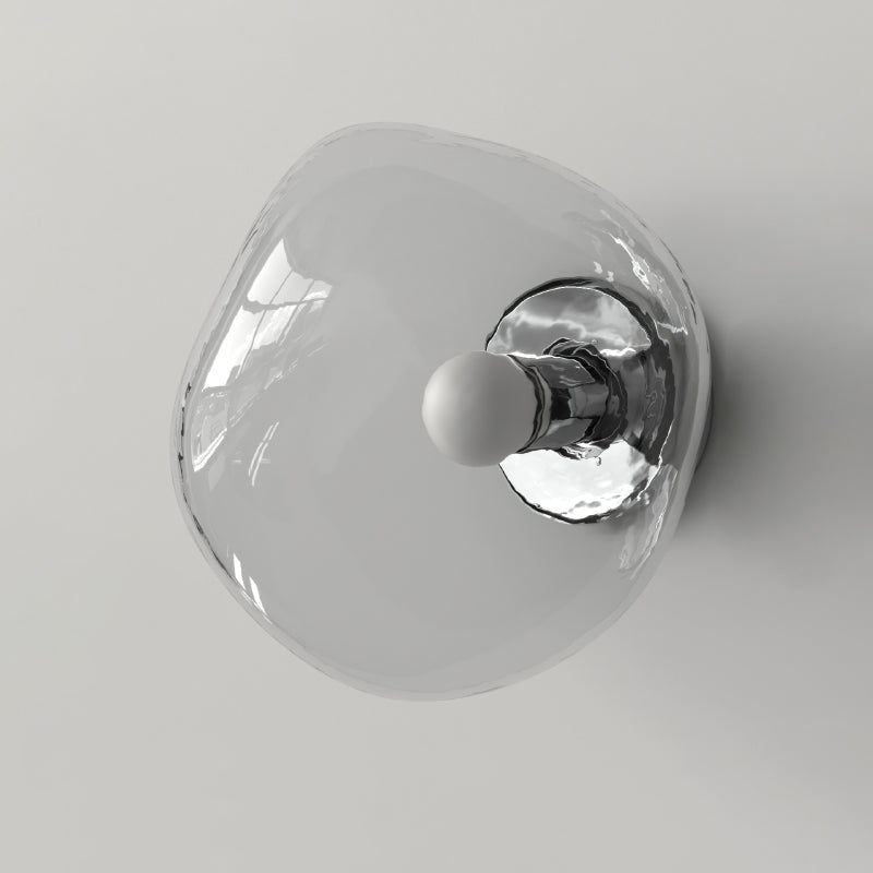 Modern Minimalist Irregular Spherical Glass Wall Sconce