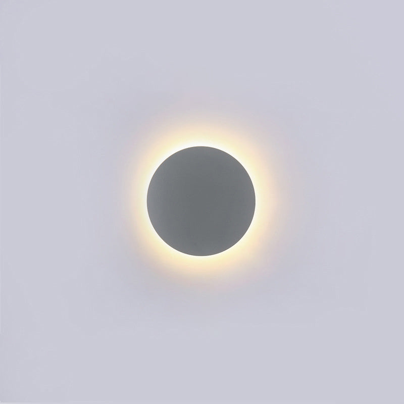 Modern Minimalist Round Eclipse Iron LED Wall Sconce