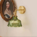Nordic Modern Minimalist Flower Copper Glass Wall Sconce