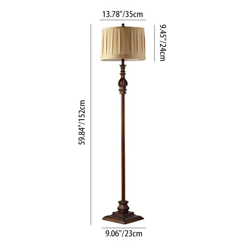 European Brown Floor Lamp