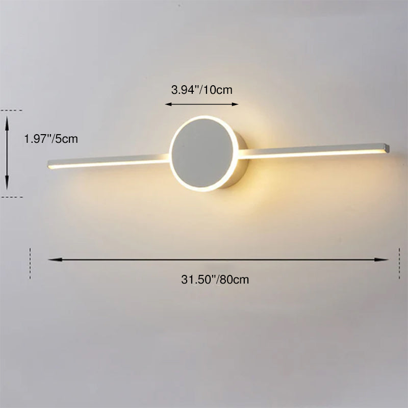 Nordic Minimalist Long Disc LED Bathroom Vanity Wall Sconce
