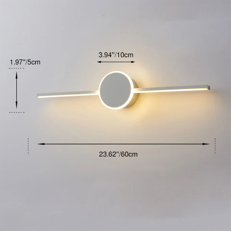 Nordic Minimalist Long Disc LED Bathroom Vanity Wall Sconce