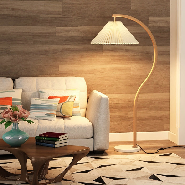 Modern Minimalist Log Wood Floor Lamp