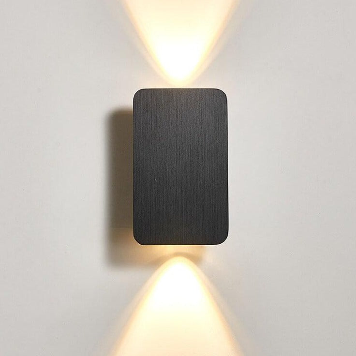 Nordic Minimalist Aluminum Rectangular Flat Wall Sconce