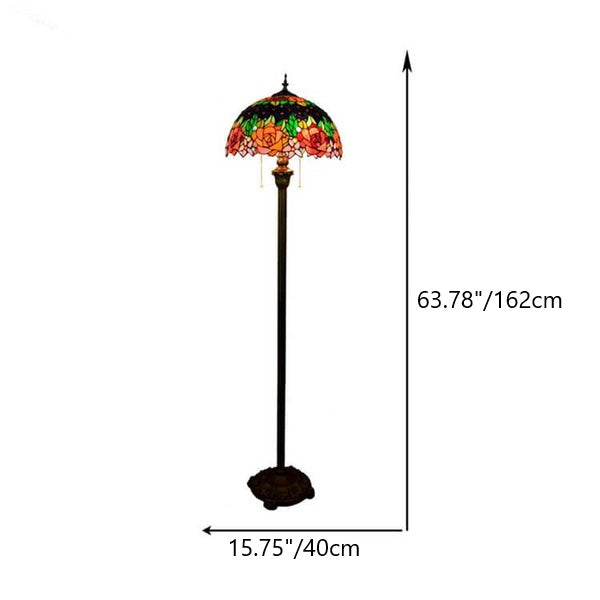 Tiffany Stained Glass 2-Light Floor Lamp