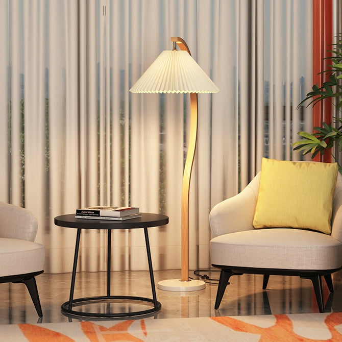 Modern Minimalist Log Wood Floor Lamp