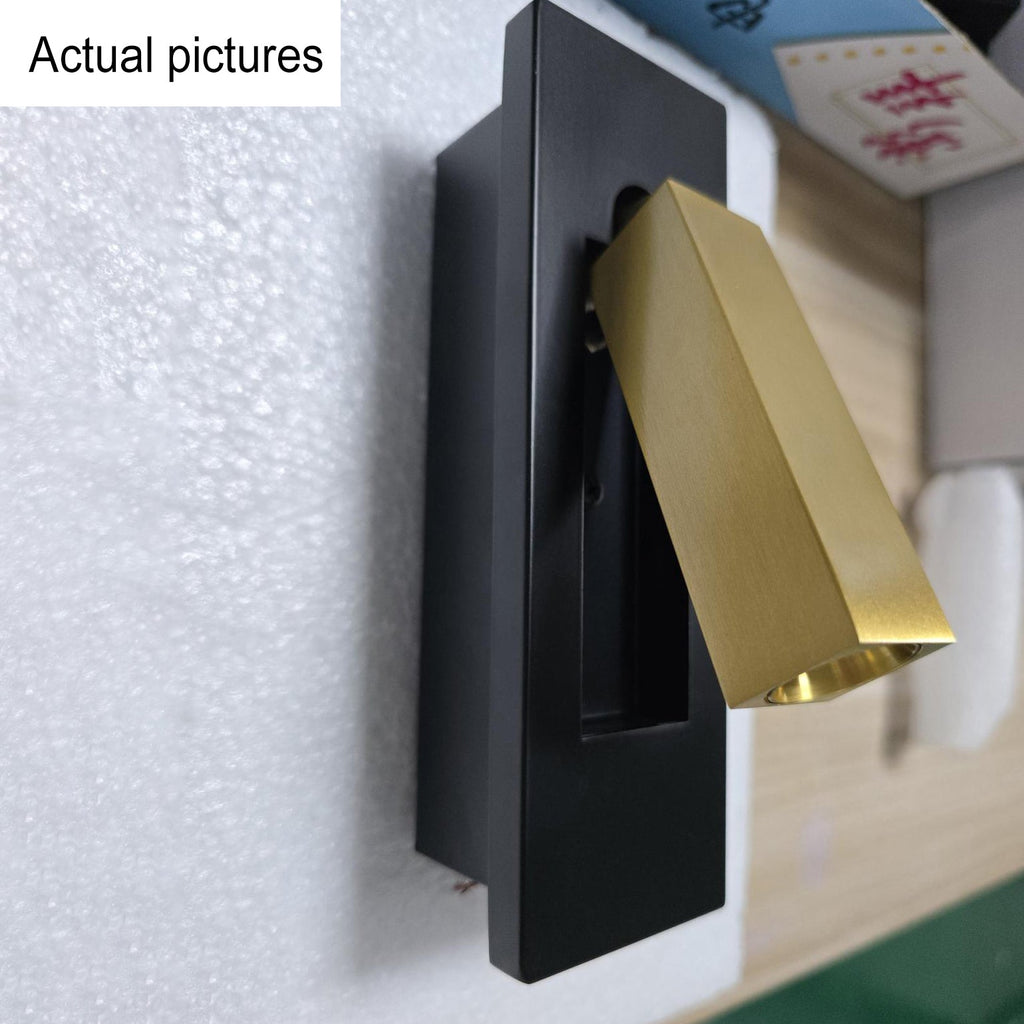 Modern Minimalist Rectangular Recessed Aluminum LED Wall Sconce