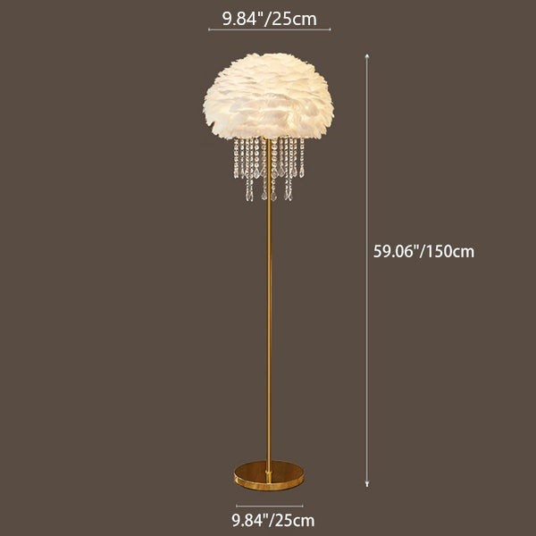 Art Deco White Floor Lamp