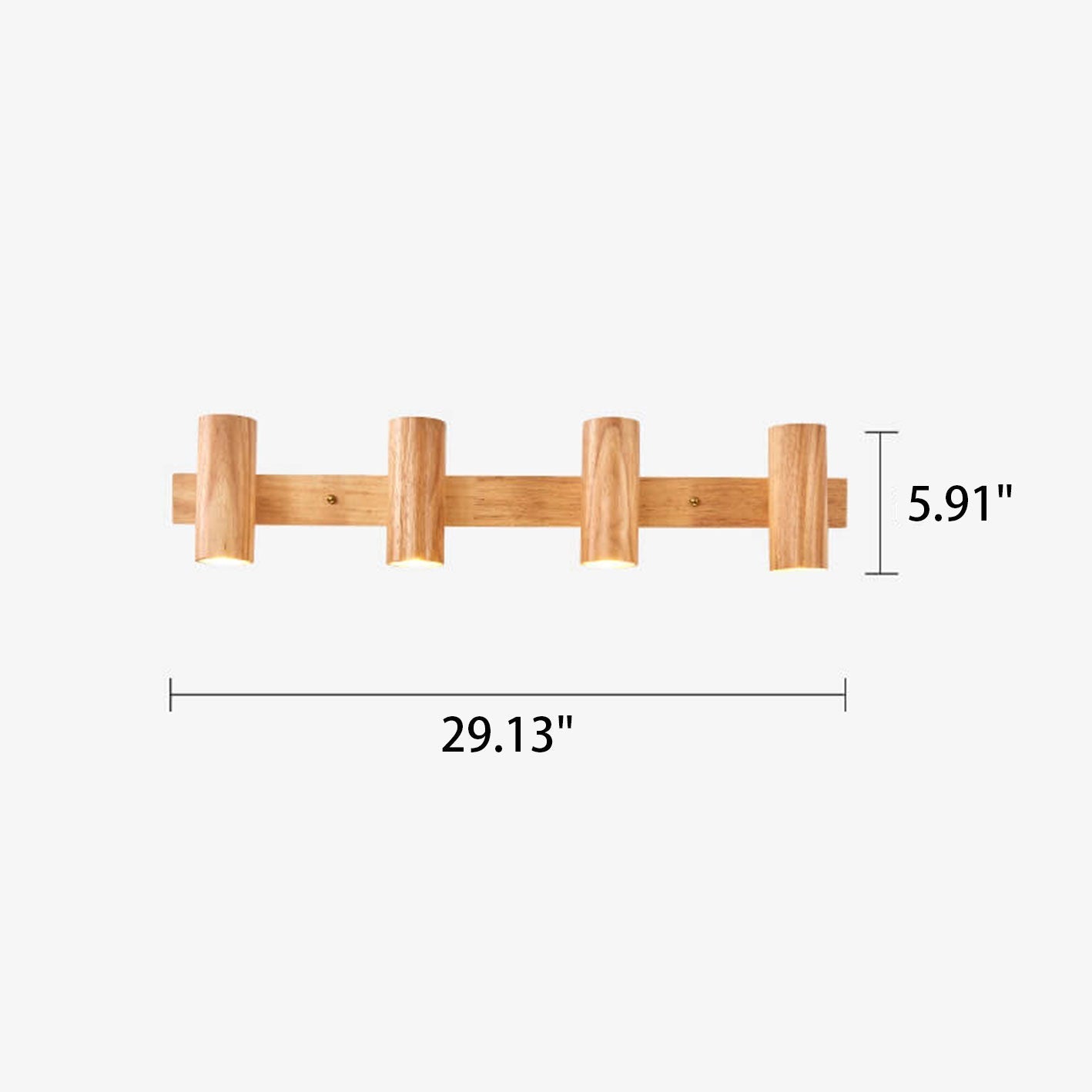 Modern Minimalist Wood Track Spotlight Wall Wall Sconce