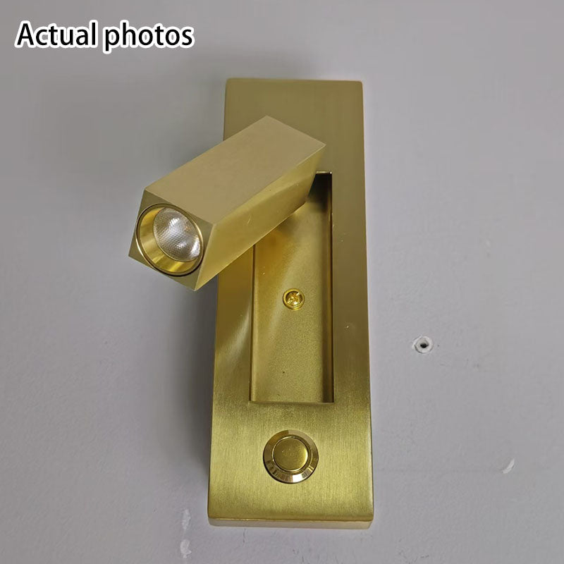 Modern Minimalist Rectangular Recessed Aluminum LED Wall Sconce