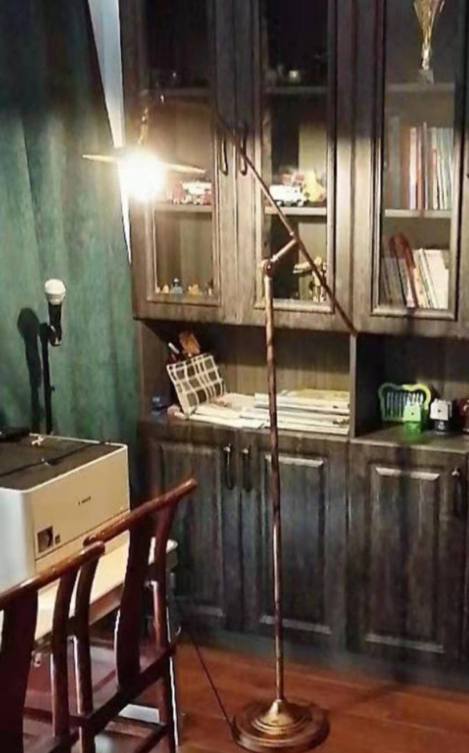 Industrial Bronze Floor Lamp